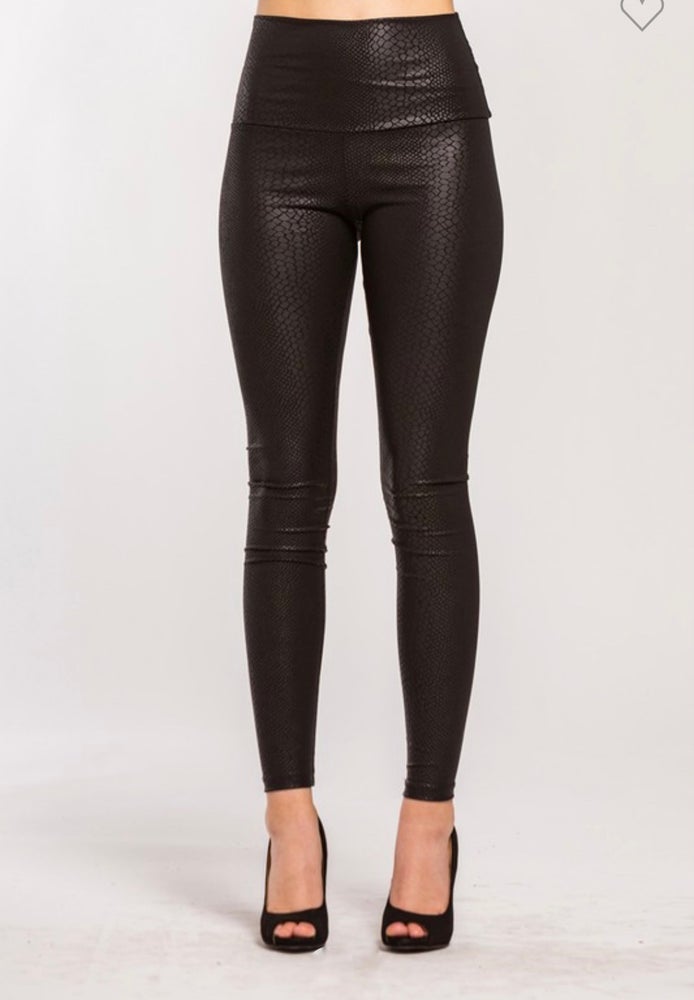 Snake skin high waist leggings